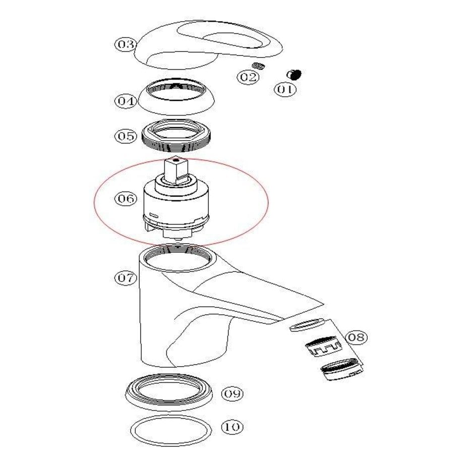 Wiesbaden Athos KIWA wastafelmengkraan + clickwaste chroom