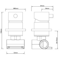 Wiesbaden Caral inbouw-mengkraan zonder uitloop chroom