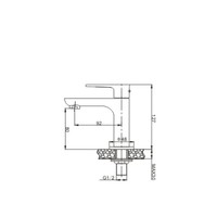 Wiesbaden Casma toiletkraan 1/2'' zwart/chroom