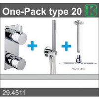 Wiesbaden one-pack inbouwthermostaatset type 20 (20cm ufo)