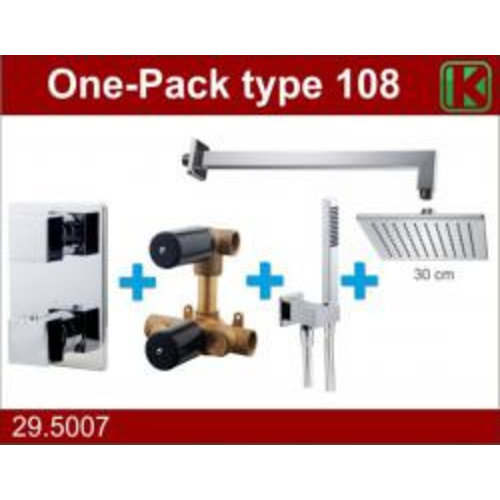 Wiesbaden one-pack inbouwthermostaatset vierk.type 108 (30cm) 