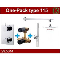 Wiesbaden one-pack inbouwthermostaatset type 115 (20cm ufo)
