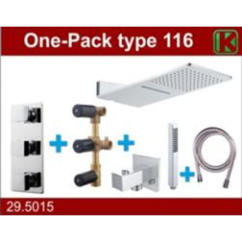 Wiesbaden one-pack inbouwthermostaatset type 116 (24x55) 