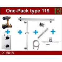 Wiesbaden one-pack inbouwthermostaatset type 119 (20cm ufo)