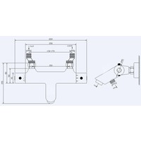 Wiesbaden Rio Therm. badmengkraan 15cm mat zwart