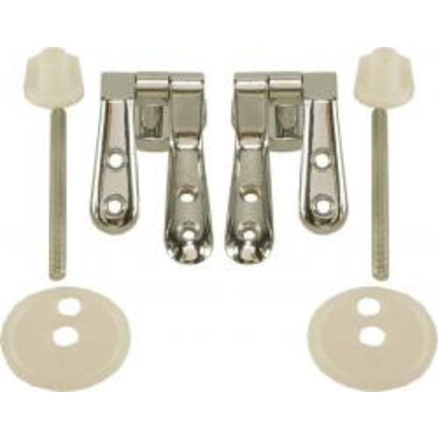 Wiesbaden bevestigingset WC zitting hout chroom