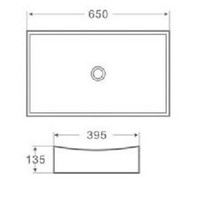 Wiesbaden Slide opzetwastafel 655x395x135mm