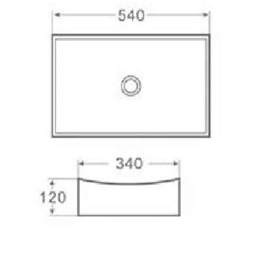 Wiesbaden Slide opzetwastafel 550x350x120mm