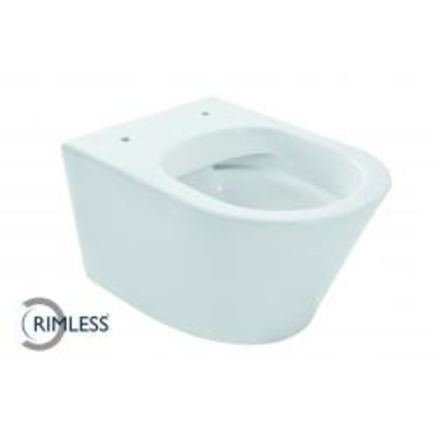 Wandcloset Rimless 52cm Wiesbaden Vesta Wit (Zonder Zitting)