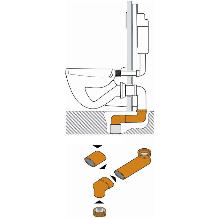 Verloopset Wiesbaden Rico 9x11cm Verstelbaar 15 Tot 35cm