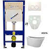 Geberit UP 100 Vesta wc+ Flatline zitt.+ Delta 21 wit