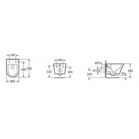 Wiesbaden Vesta rimless wandcloset mat-wit + Shade zitting mat-zwart