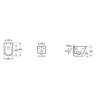 Wandcloset Wiesbaden Vesta Junior Diepspoel Rimfree Wit (Inclusief Flatline Zitting Wit)