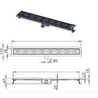 RVS Douchegoot Flens met Uitneembaar Sifon (Alle maten)