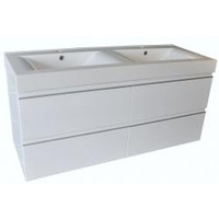 Wiesbaden Tigris onderkast + dubb.wast. + 4 laden 1200x580x460 wit