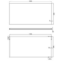 Wiesbaden Tigris spiegel aluminium lijst 1200x600x21