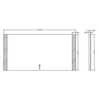 Wiesbaden Sunny dimbare LED condensvrije spiegel 1200x600