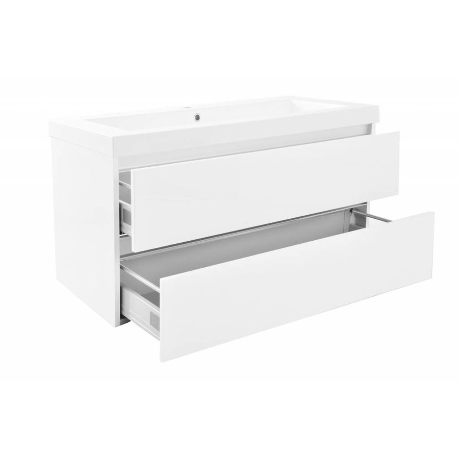 Wiesbaden Vision onderkast+2 laden 100x46 wit