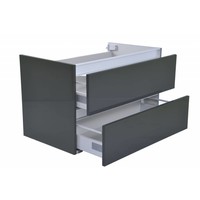 Wiesbaden Vision onderkast+2 laden 80x46 hoogglans grijs