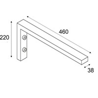 Wiesbaden Chroom L- supportbeugel 46x22