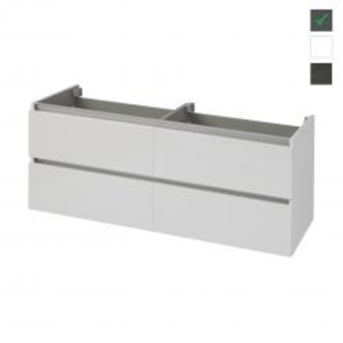 The Moriz losse onderkast dubbel+4 laden 120x47 hoogglans grijs 