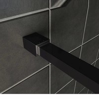 Vierkante Stabilisatiestang 120 cm Mat Zwart (complete set)