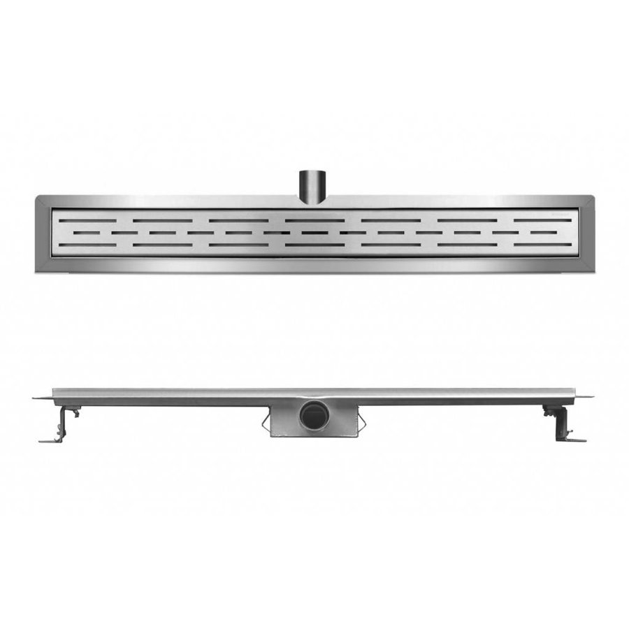 Wiesbaden RVS 3e GEN.douchegoot+flens +RVS sifon +filter 70x7