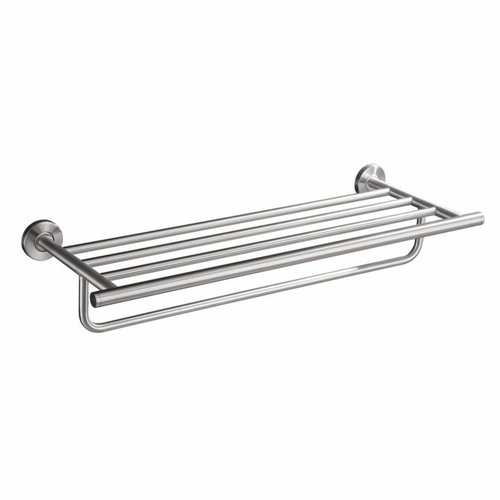 Wiesbaden 304-handdoekrek lig/hang rond 60cm RVS 