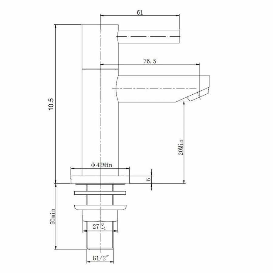 Fonteinkraan Wiesbaden Amador Keramisch 1/2" Zwart