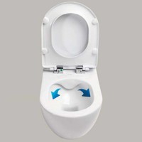 Wandcloset Creavit met Bidet Rimfree Wit Keramiek (Excl. Zitting)