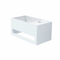 Fontein met Handdoekhouder Best Design Mona Solid Surface 33x18x16 cm (kraangat rechts)