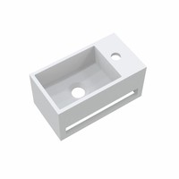 Fontein met Handdoekhouder Best Design Mona Solid Surface 33x18x16 cm (kraangat rechts)