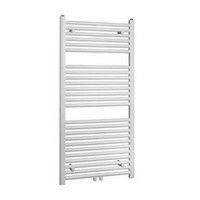 Designradiator Nile Gobi 110x60cm Geborsteld Mat Wit midden/zij-aansluiting