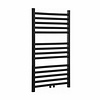 Boss & Wessing Designradiator Nile Gobi 110x60cm Geborsteld Mat Zwart midden-onderaansluiting