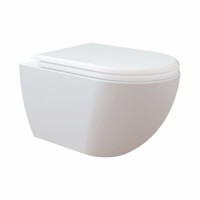 Wandcloset Creavit Free met Bidetkraan Rimfree Wit Keramiek  (Excl. zitting)