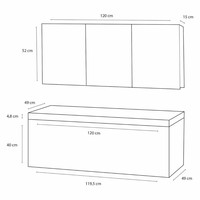 Badmeubelset Differnz Shout 120x49x45 cm Wit (Incl verlichting)