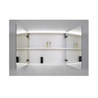 Spiegelkast Sanicare Qlassics Ambiance 100 cm 2 Deuren Grey-Wood