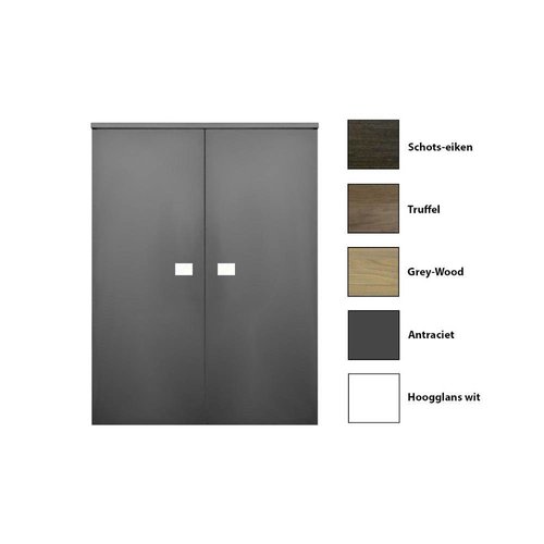 Kolomkast Sanicare Q5 2 Soft-Close Deuren 90 cm Grey-Wood 