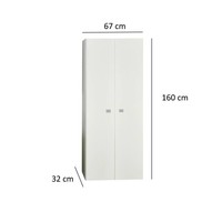 Kolomkast Sanicare Q5 2 Soft-Close Deuren 160 cm Grey-Wood