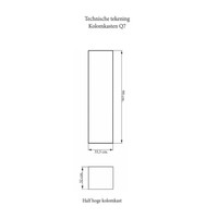 Kolomkast Sanicare Q15 1 Soft-Closing Deur 90x33,5x32 cm Schots-Eiken