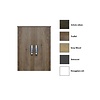 Sanicare Kolomkast Dubbel Sanicare Soft-Closing Deuren Chromen Greep 90x67x32 cm Schots-Eiken