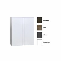 Kolomkast Sanicare Q7 2-Deurs Soft-Closing Greeploos 90x67x32 cm Truffel