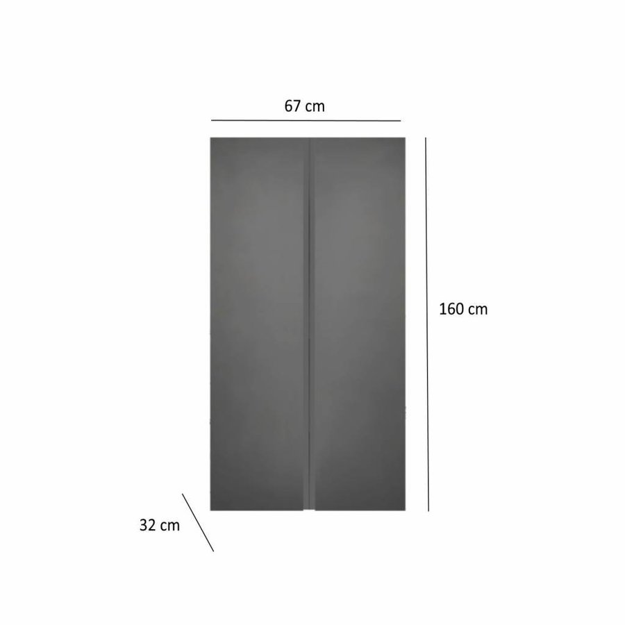 Kolomkast Sanicare Q7 2-Deurs Soft-Closing Greeploos 160x67x32 cm Schots-Eiken