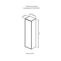 Kolomkast Sanicare Q2/Q3/Q8 Soft-Closing Deur Met Alu Greep Inclusief Waszak 160x33,5x32 cm Hoogglans Wit