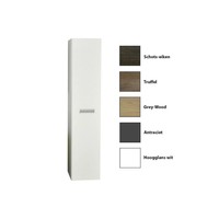 Kolomkast Sanicare Q2/Q3/Q8 Soft-Closing Deur Met Alu Greep Inclusief Waszak 160x33,5x32 cm Grey-Wood