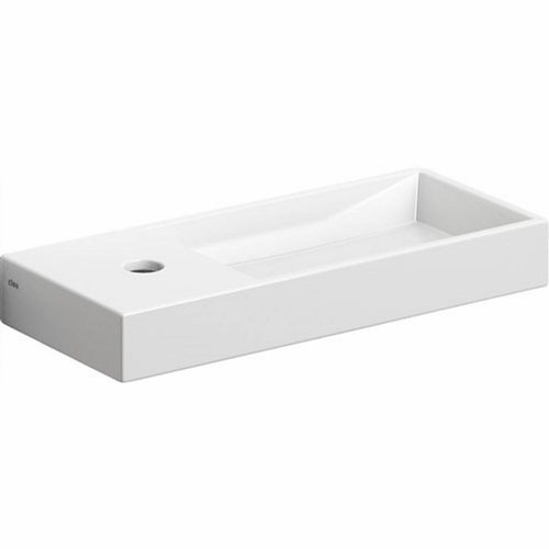 Fontein Clou Mini Wash Me 45x19x6cm Keramiek Glans Wit (Met Kraangat Links) 