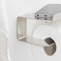 Toiletrolhouder met Plateau Tiger Colar RVS Gepolijst