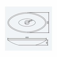 Opbouw Waskom Ideavit Solidjazz 60x35x9 cm Solid Surface Mat Wit