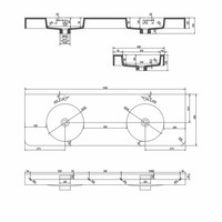 Fontein Ideavit Solidbrio 150x48x14 cm Solid Surface Mat Wit