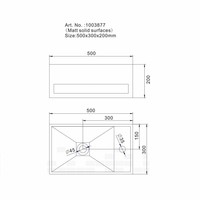 Wastafel Ideavit Solidcube-TB 50x30x20 cm Inclusief Handdoekhouder Solid Surface Mat Wit